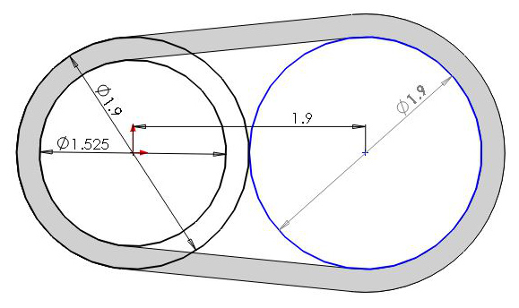Shortest Hytrel belt = 9.79