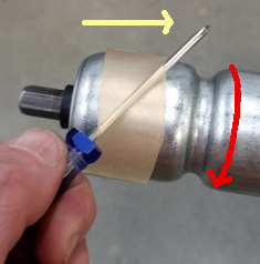 One inch wide racking sleeve installed with screw driver