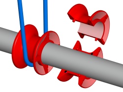 Split Spools on Line shaft conveyor